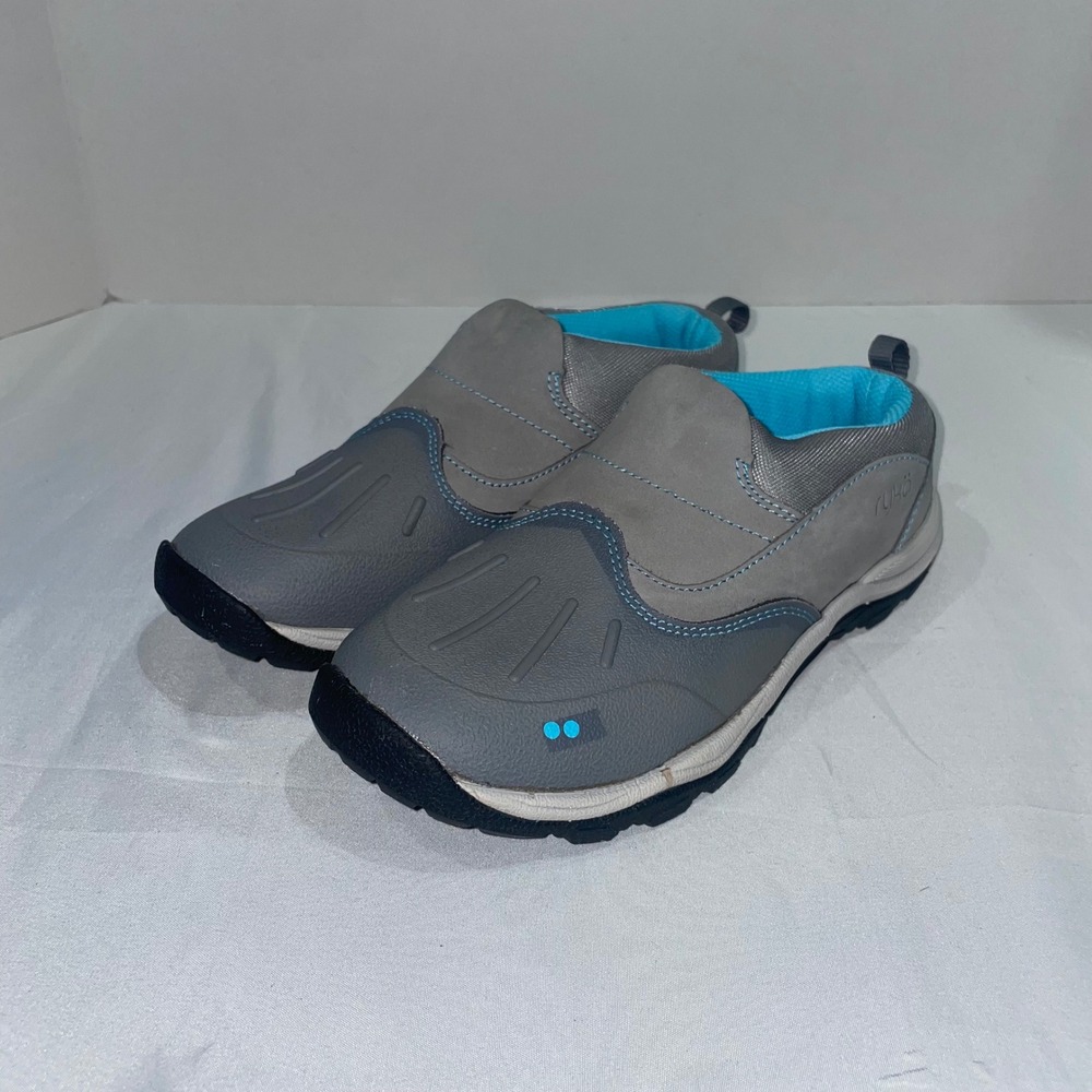Ryka Majesty Womens Grey Turquoise Slip On Walking Shoes Duck Boot Style 6.5M
